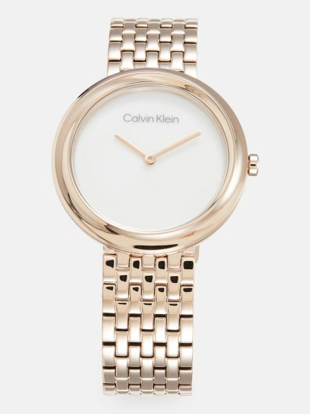 Часы из розового золота Calvin Klein розовые