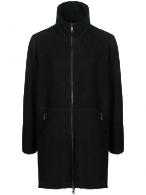 Палто с цип Giorgio Brato черно
