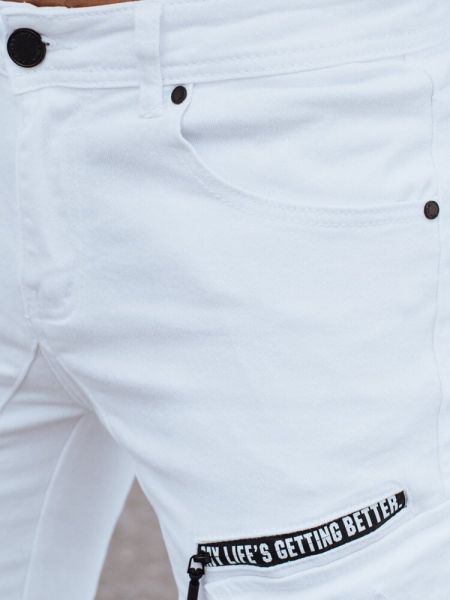 Карго панталони Dstreet бяло