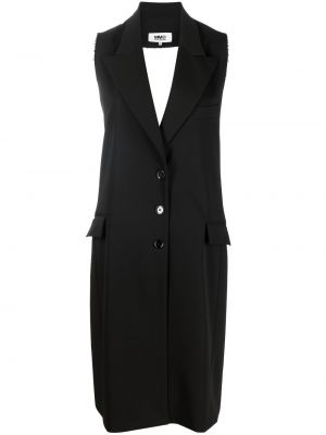 Φόρεμα με κουμπιά Mm6 Maison Margiela μαύρο