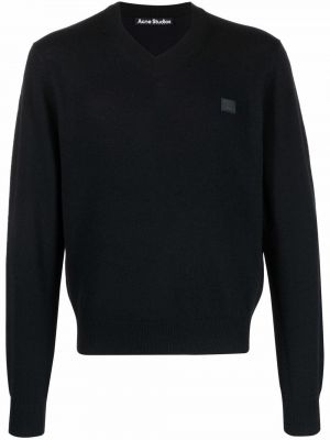 Pullover mit v-ausschnitt Acne Studios schwarz