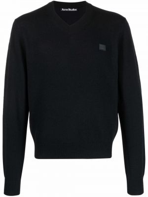 Pull à col v Acne Studios noir