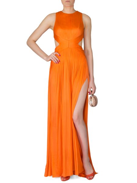 Платье макси Maria Lucia Hohan, оранжевое
