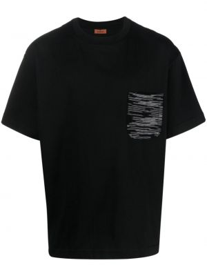 T-shirt di cotone con tasche Missoni nero