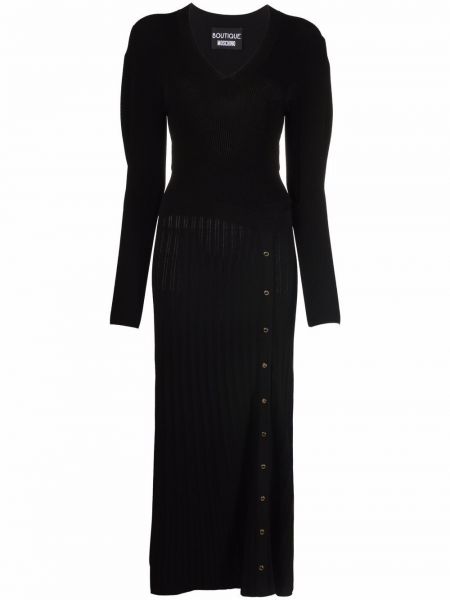 Vestido con escote v Boutique Moschino negro