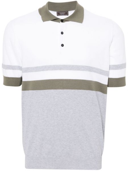 Stribet poloshirt Peserico hvid