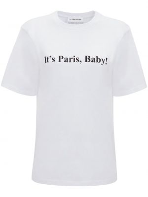 T-shirt con stampa Victoria Beckham bianco