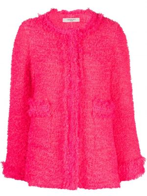 Giacca con scollo tondo in tweed Charlott rosa