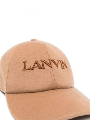 Siuvinėtas kepurė su snapeliu Lanvin ruda