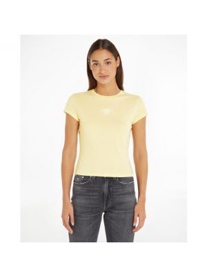 Camiseta manga corta de cuello redondo Tommy Jeans amarillo