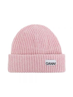 Różowa czapka Ganni
