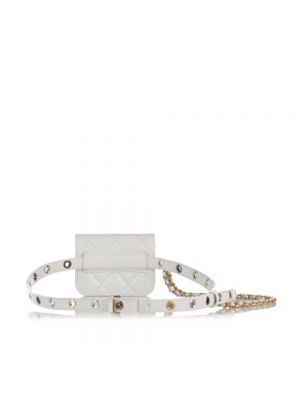 Cinturón de cuero Chanel Vintage blanco