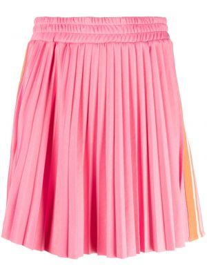 Πλισέ ριγέ φούστα mini Msgm ροζ