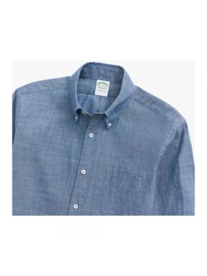 Camisa con botones slim fit button down Brooks Brothers azul