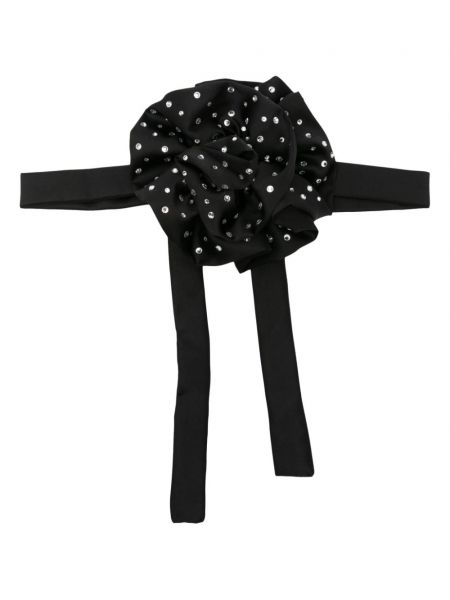Kravata s cvetličnim vzorcem Atu Body Couture črna
