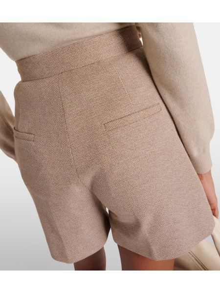 High waist shorts aus baumwoll Max Mara beige
