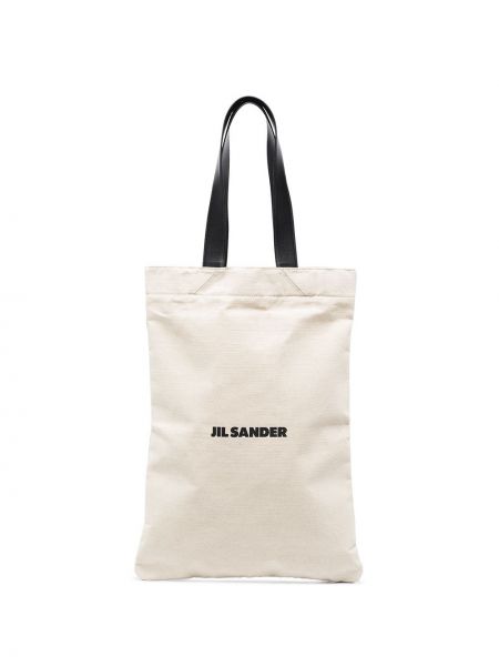 Τσάντα shopper χωρίς τακούνι Jil Sander λευκό
