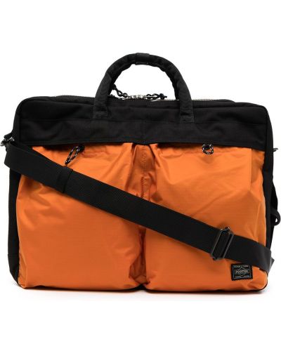Bolso para portátiles con bolsillos Porter-yoshida & Co. naranja