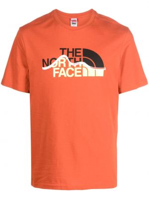 T-shirt i bomull The North Face orange