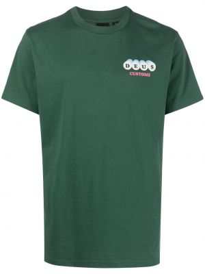 Bavlnené tričko s potlačou Deus Ex Machina zelená