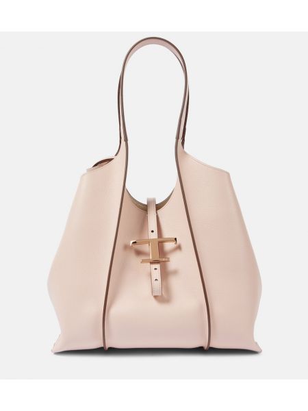 Lær mini bag Tod's rosa