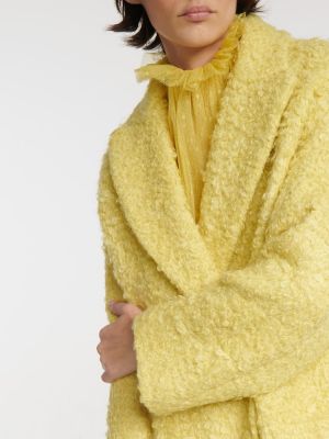 Abrigo corto de lana de lana mohair Redvalentino amarillo