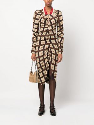 Midi šaty Vivienne Westwood hnědé