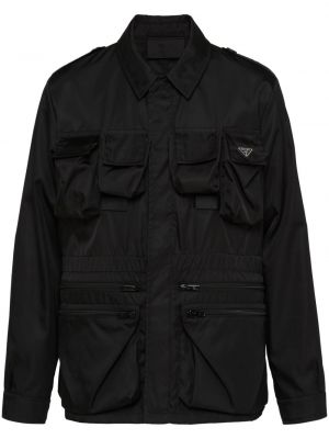 Najlonska jakna Prada crna
