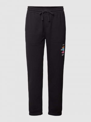Spodnie sportowe z nadrukiem Rip Curl czarne