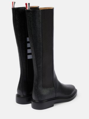 Stivali di gomma di pelle Thom Browne nero