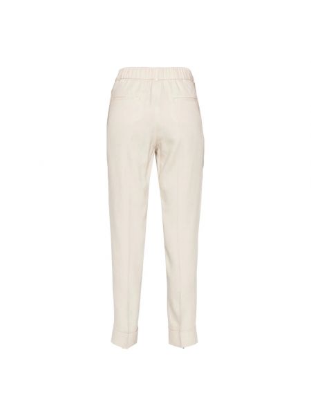 Pantalones ajustados de lino Peserico beige