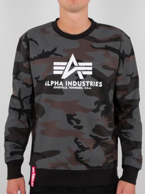 Камуфляжный свитшот Alpha Industries серый