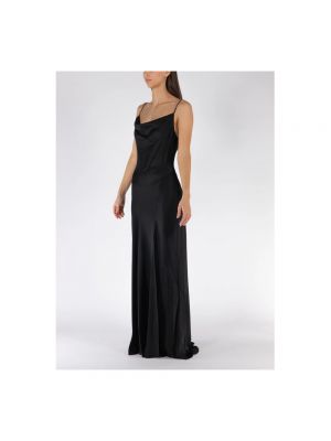 Satynowa sukienka długa Simkhai czarna