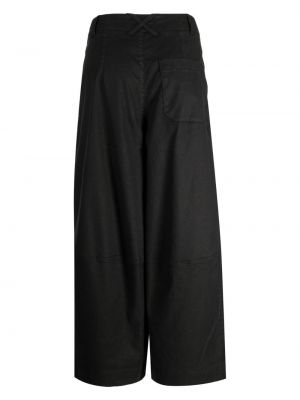 Bavlněné rovné kalhoty Ymc černé