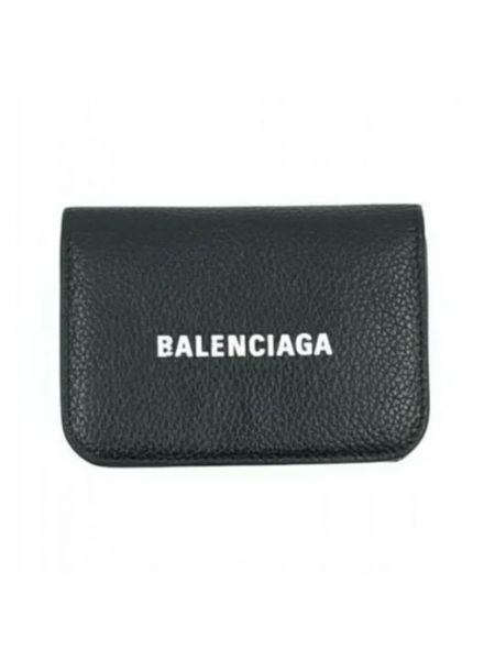 Mały portfel skórzany retro Balenciaga Vintage czarny