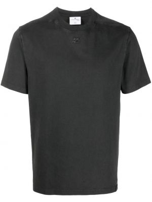 Kokvilnas t-krekls Courreges pelēks
