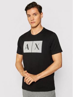 Slim fit tričko Armani Exchange černé
