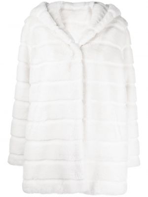 Γυναικεία παλτό με κουκούλα Apparis λευκό