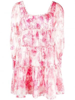 Abstrakt trykk trykt dress Marchesa Notte rosa