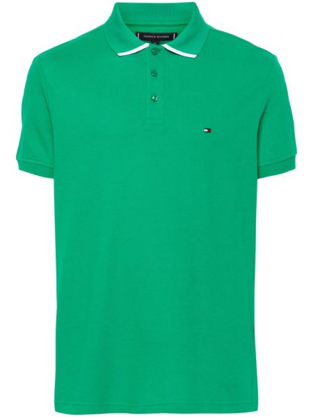 Poloshirt med broderier Tommy Hilfiger grøn