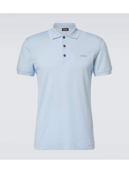 Poloshirt i bomuld Zegna blå