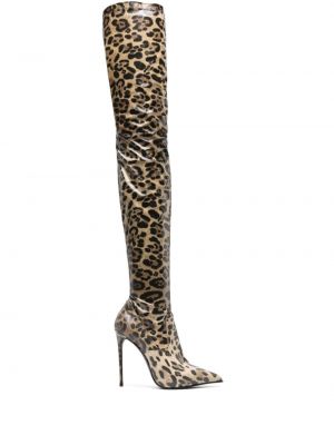 Členkové topánky s potlačou s leopardím vzorom Le Silla