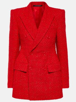 Μπλέιζερ tweed Balenciaga κόκκινο