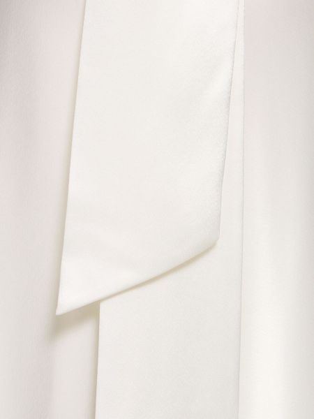 Saténové dlouhé šaty Galvan bílé
