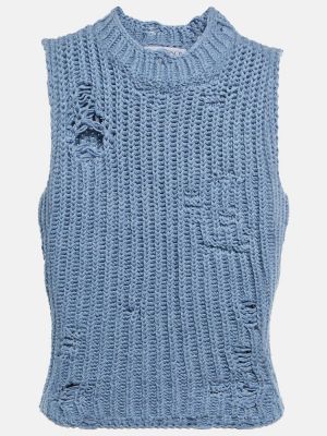 Sweter z przetarciami Jw Anderson niebieski