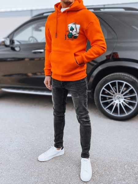 Raštuotas džemperis Dstreet oranžinė