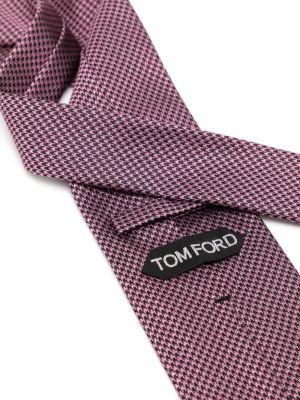 "houndstooth" rašto šilkinis kaklaraištis Tom Ford