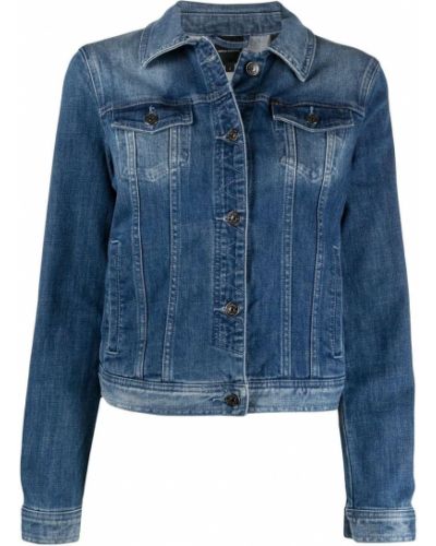 Jeansjacke mit geknöpfter Armani Exchange blau