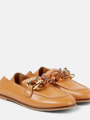 Nahast loafer-kingad See By Chloé pruun