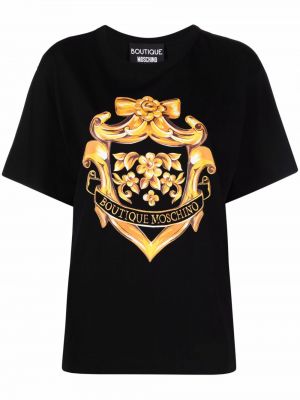 Camiseta con estampado Boutique Moschino negro